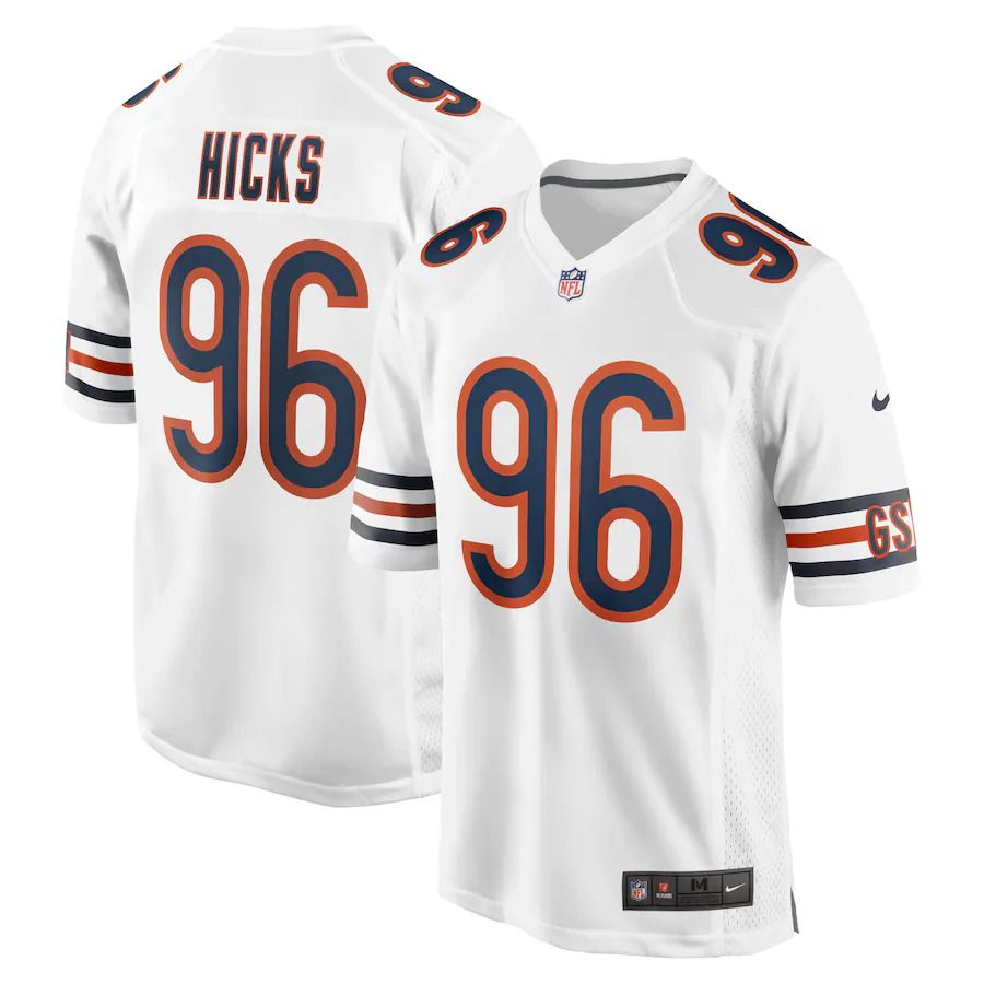 Men Chicago Bears #96 Akiem Hicks Nike White Player Game NFL Jersey->chicago bears->NFL Jersey
